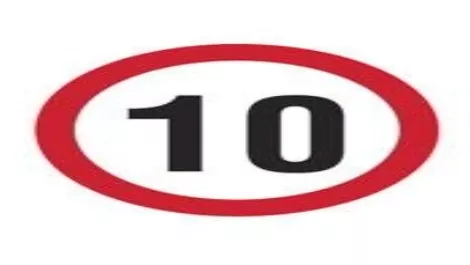10 speed sign