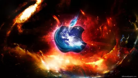 Apple abstract fire