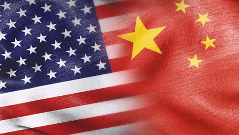 China and us flag