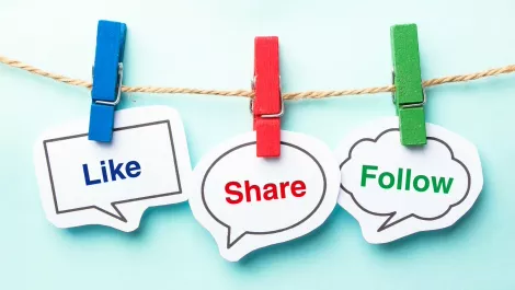 Like share follow facebook