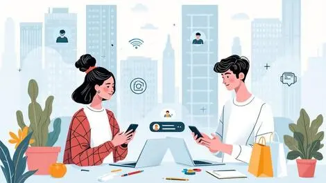 Young australian adults using ai assistants smartphones laptops shopping