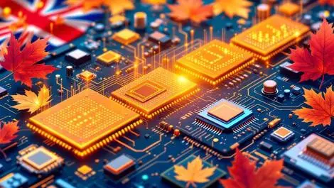 Semiconductor wafers circuit boards microchips canadian british tech collab