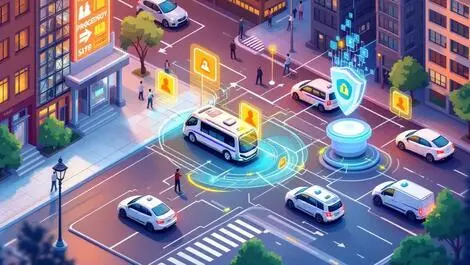 Autonomous vehicles coordinating city emergency secure digital connections