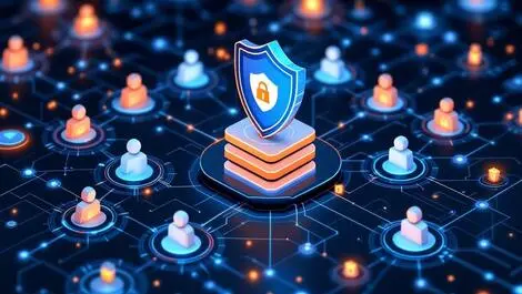 Digital illustration secure computer network identity protection risk management