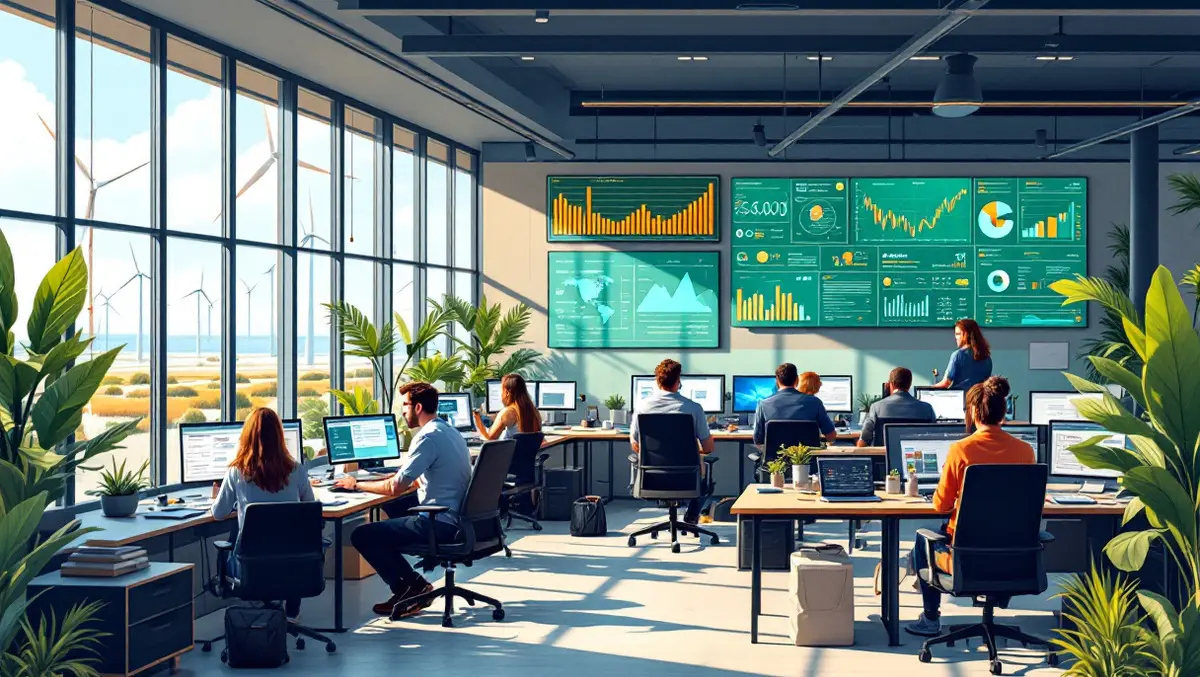 Modern office south australia professionals computers digital screens renewable energy