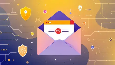 Email inbox suspicious message svg icon digital shield security ai protection