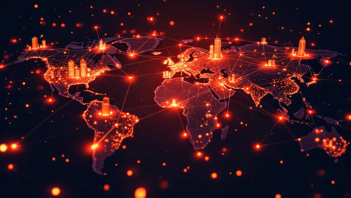 World map global ai infrastructure data lines modern data centers connectivity