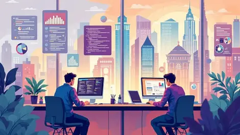 University researchers software developers collaborating digital code manchester office