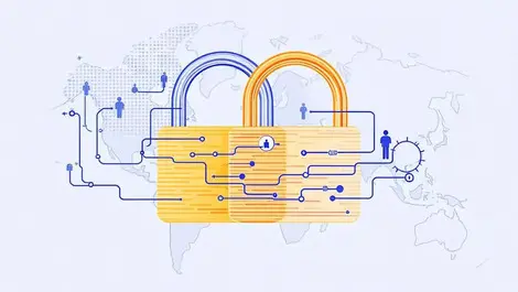 Secure data transfer two overlapping locks data streams us europe map
