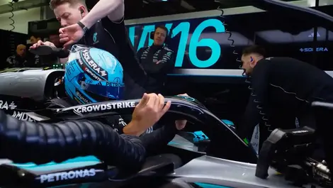 George russell in car