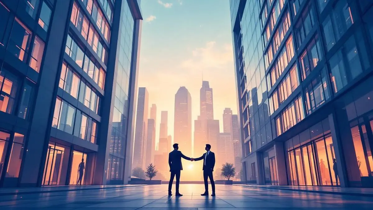 Modern office building sydney business handshake corporate expansion legal tech