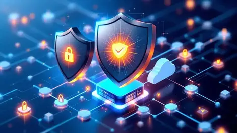 Interlocking shields over cloud server network cyber compliance