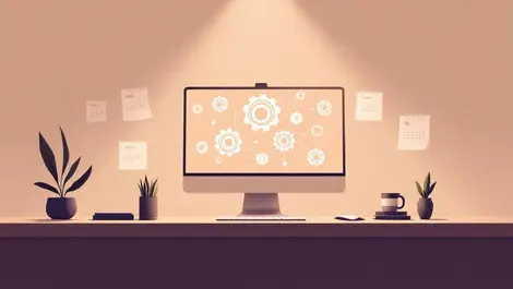 Ai agents automating workflows modern office desk calendar time