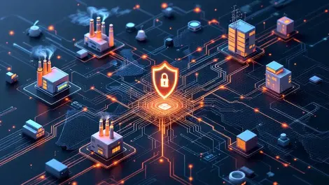 Secure eu digital supply chain isometric network with central lock