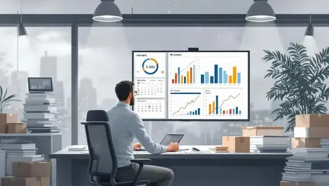 Uk cfo january q1 planning financial charts inventory office