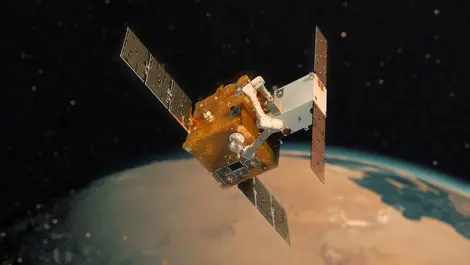 Astroscale irus servicer with bae systems client satellite