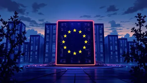 Moody eu data center dusk glowing shield excluding foreign vendors