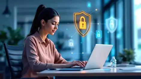 Office worker laptop phone unified identity device security