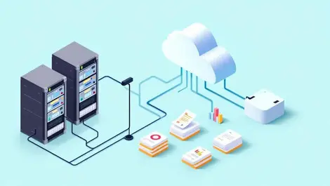 Isometric australian telecom cloud billing invoices charts